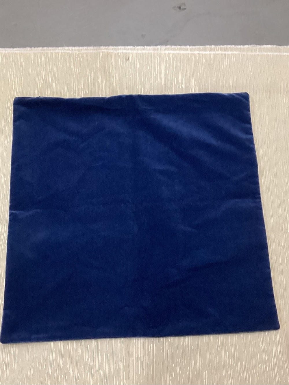 BNWOT Pottery Barn Deep Blue Velvet Pillow Cover with Zipper